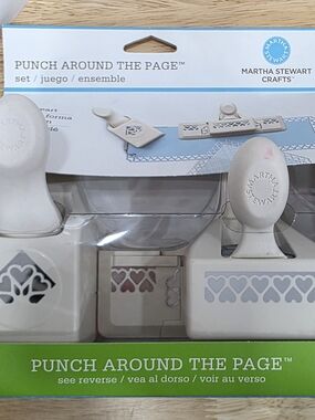 Martha Stewart White Punch Around The Page Set - Heart Border